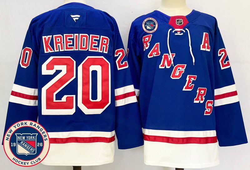 Men New York Rangers #20 Kreider Blue Fanatics 2025 NHL Jersey style 3->new york rangers->NHL Jersey